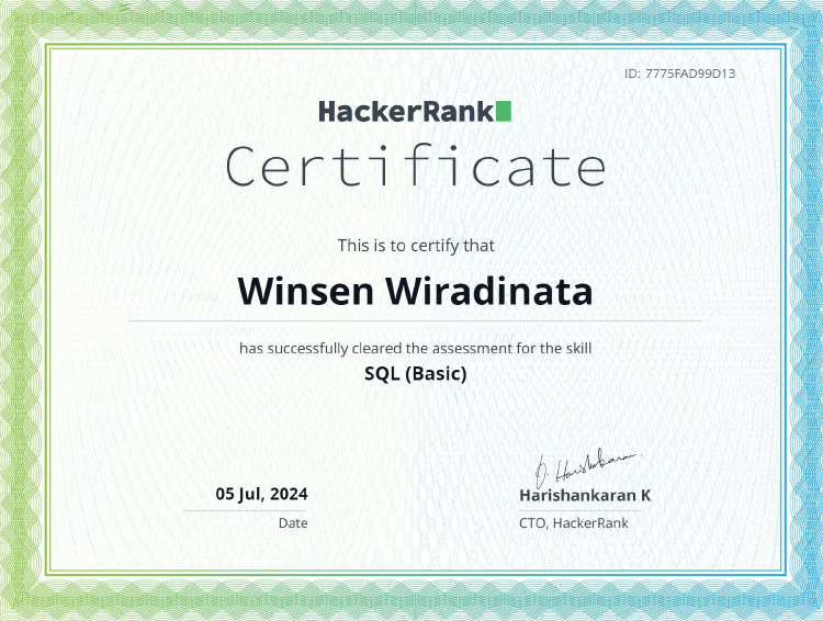 Certificate